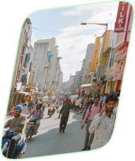 Busy Indian city street
